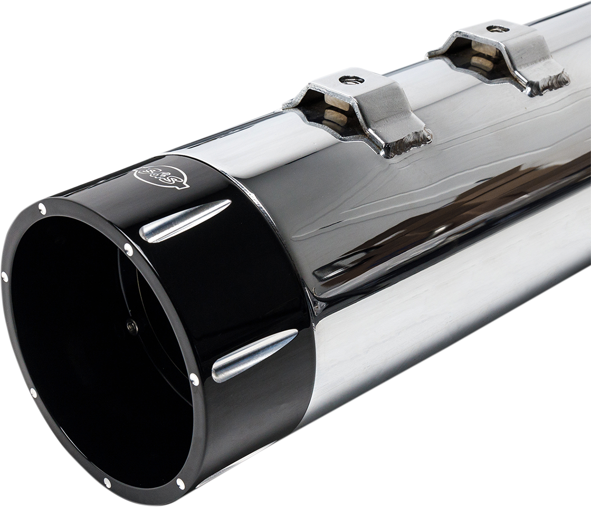 S&S CYCLE 4-1/2" MK45 Performance Mufflers - Chrome with Black Tracer 550-0623 — image 2