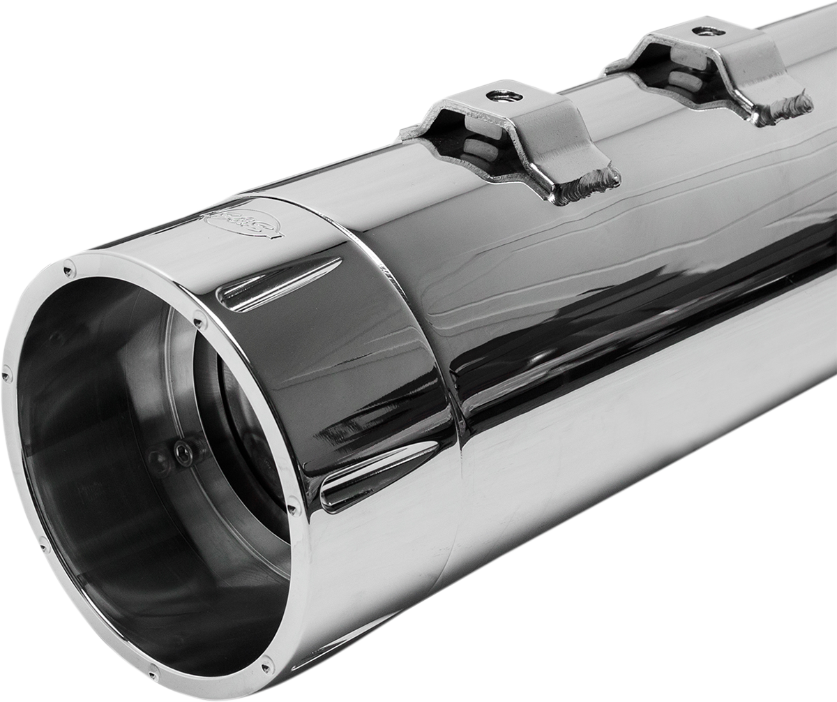S&S CYCLE 4-1/2" MK45 Performance Mufflers - Chrome with Chrome Tracer 550-0624 — image 2