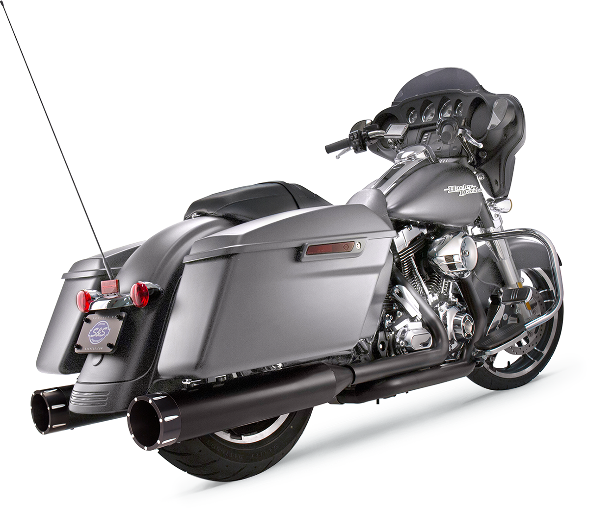 S&S CYCLE 4-1/2" MK45 Performance Mufflers - Black Tracer 550-0670 — image 1