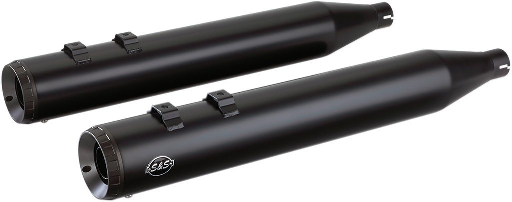 S&S CYCLE Grand National Slip-On Mufflers - Black - FLT '95-'16 550-0690 — image 1