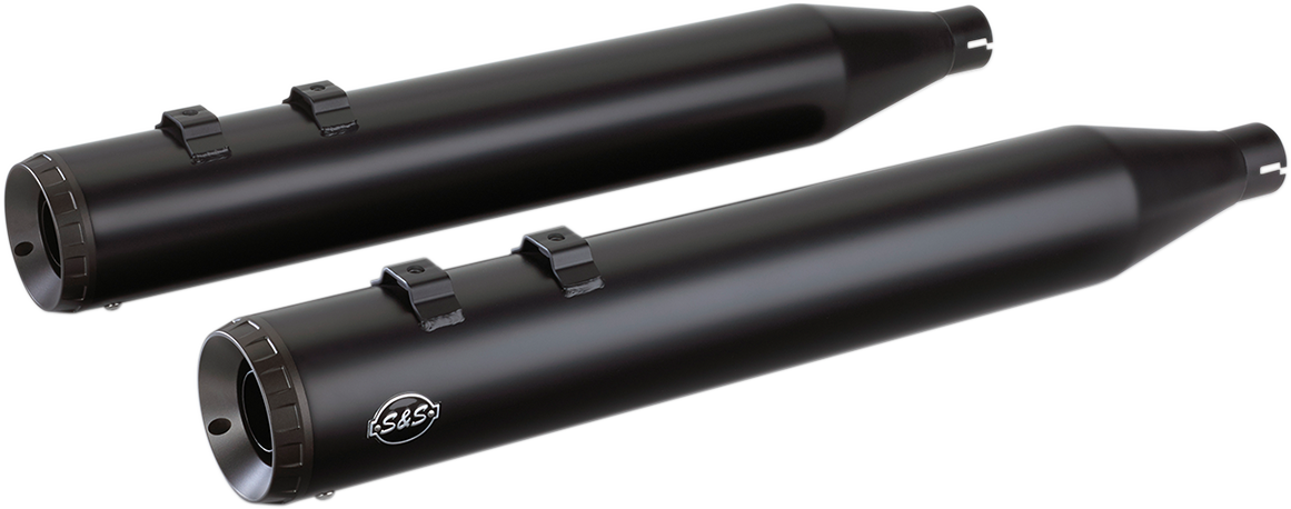 S&S CYCLE Grand National Slip-On Mufflers - Black - FLT '95-'16 550-0690 — image 1