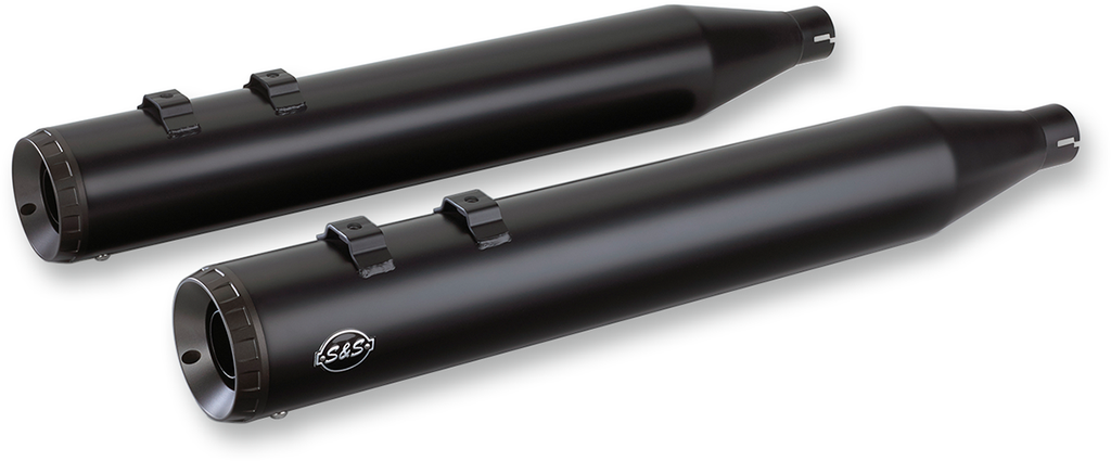 S&S CYCLE Grand National Slip-On Mufflers - Black - M8 FL 550-0694 — image 1
