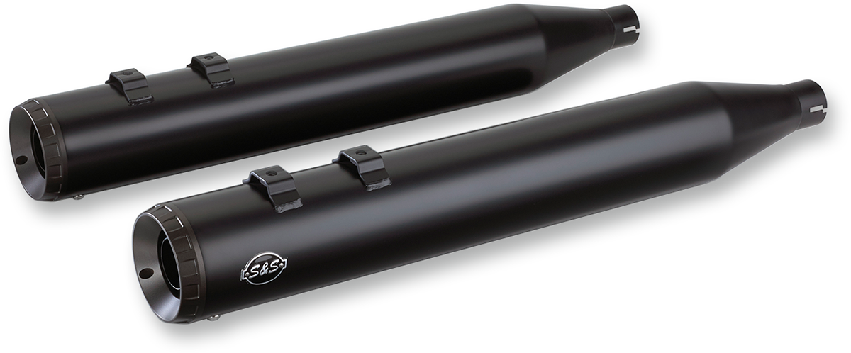 S&S CYCLE Grand National Slip-On Mufflers - Black - M8 FL 550-0694 — image 1