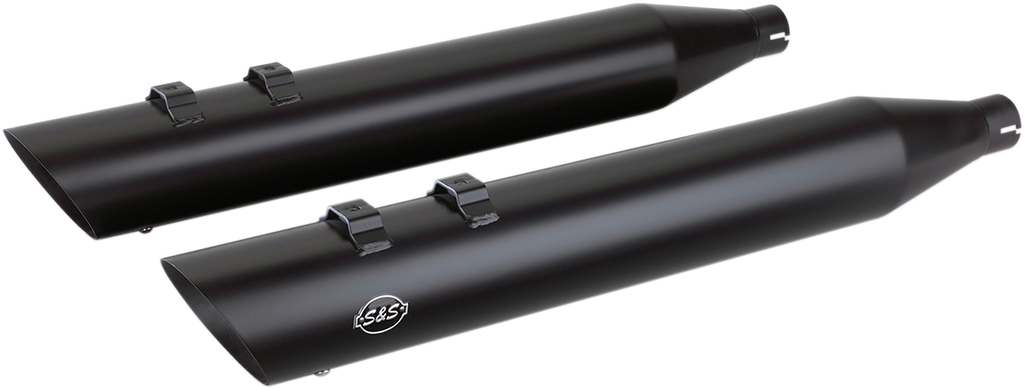 S&S CYCLE Slash Cut Slip-On Mufflers - Black - M8 FL 550-0696 — image 1