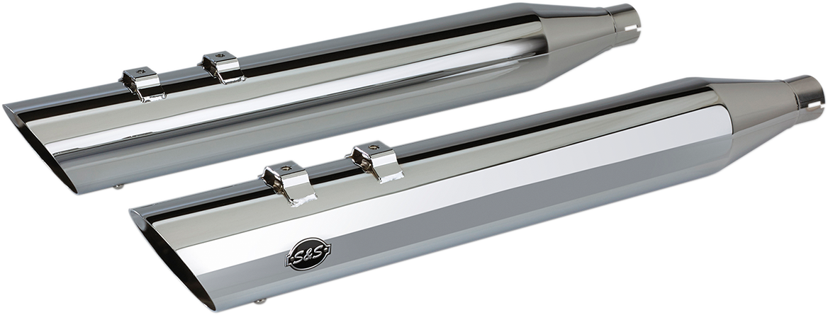 S&S CYCLE Slash Cut Slip-On Mufflers - Black - M8 FL 550-0696 — image 2