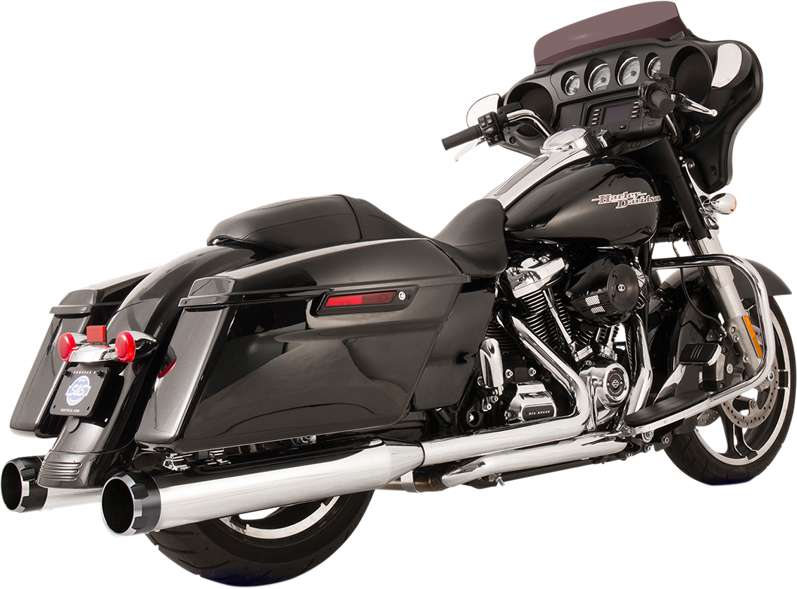 S&S CYCLE El Dorado Dual Exhaust System - Chrome - Black Thruster 550-0699C — image 1