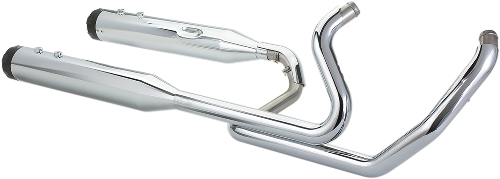 S&S CYCLE El Dorado Dual Exhaust System - Chrome - Black Thruster 550-0699C — image 3
