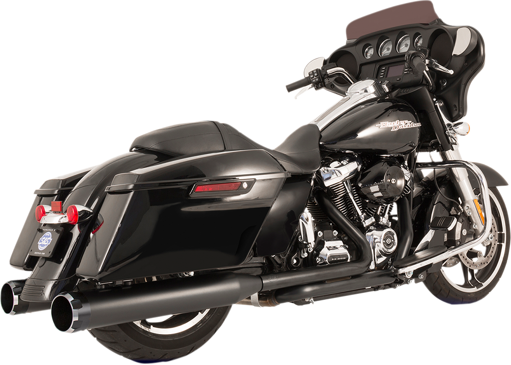 S&S CYCLE El Dorado Dual Exhaust System - Black - Black Thruster 550-0700C — image 1