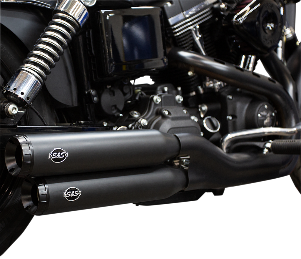 S&S CYCLE Grand National Slip-On Mufflers - Guardian Black - FXDF 550-0725 — image 1
