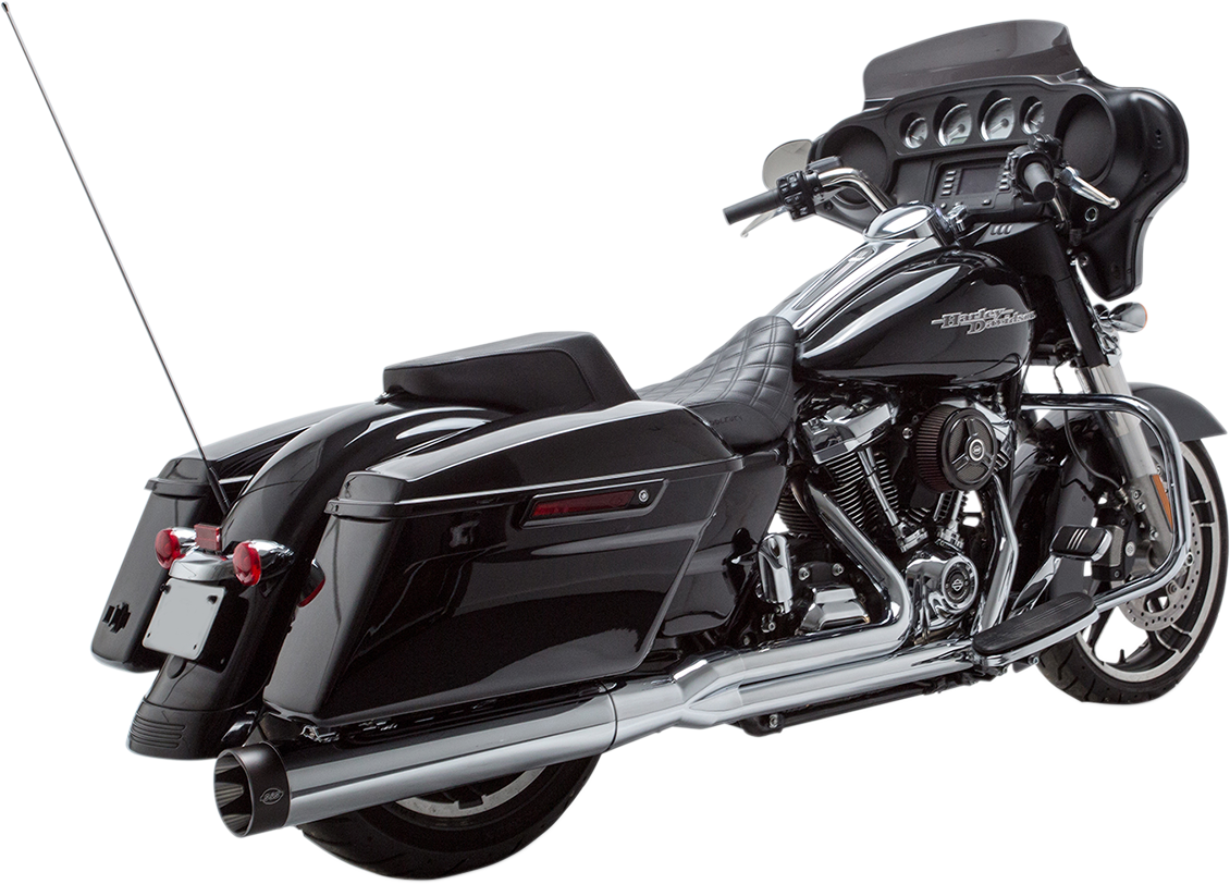 S&S CYCLE 2-into-1 Sidewinder® Exhaust System - FL M8 - Chrome 550-0728 — image 1