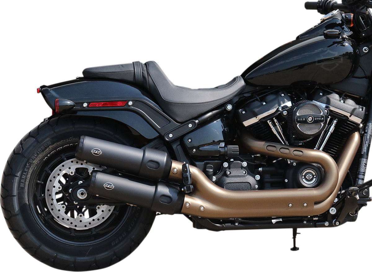 S&S CYCLE Grand National Slip-On Mufflers - Guardian Black - FXFB 550-0734 — image 1