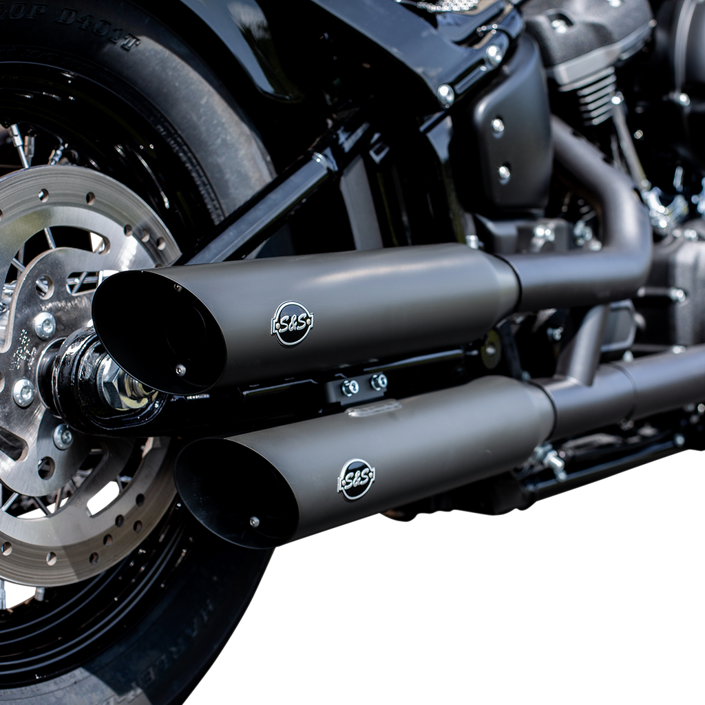 S&S CYCLE Slash-Cut Slip-On Mufflers - Race - Black - FLFB 550-0735 — image 2