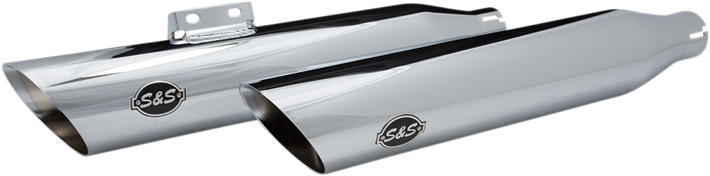 S&S CYCLE Slash-Cut Slip-On Mufflers - Race - Chrome - FLFB 550-0736 — image 1