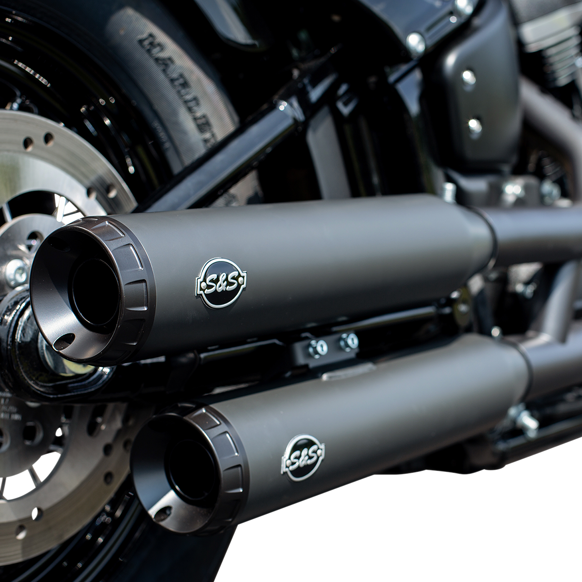 S&S CYCLE Grand National Slip-On Mufflers - Race - Black Ceramic - M8 Softail 550-0737 — image 3