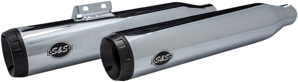 S&S CYCLE Grand National Slip-On Mufflers - Race - Chrome - M8 Softail 550-0738 — image 1