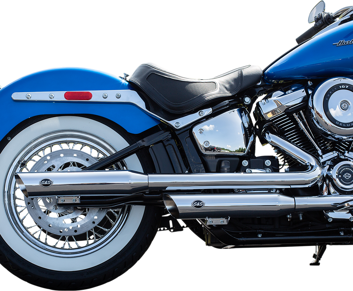 S&S CYCLE Slash-Cut Slip-On Mufflers - Race - Chrome - FLHC 550-0739 — image 1
