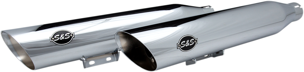 S&S CYCLE Slash-Cut Slip-On Mufflers - Race - Chrome - FLHC 550-0739 — image 2