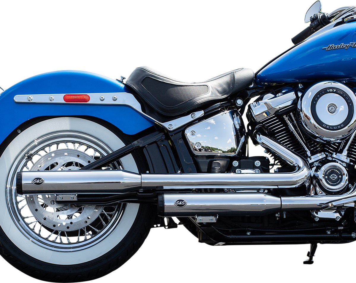 S&S CYCLE Grand National Slip-On Mufflers - Race - Chrome - FLHC/FLDE 550-0740 — image 1