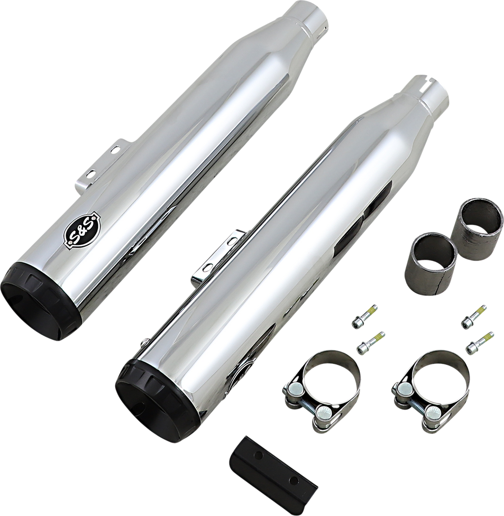 S&S CYCLE Grand National Slip-On Mufflers - 50-State - Chrome - M8 Softail 550-0755B — image 1