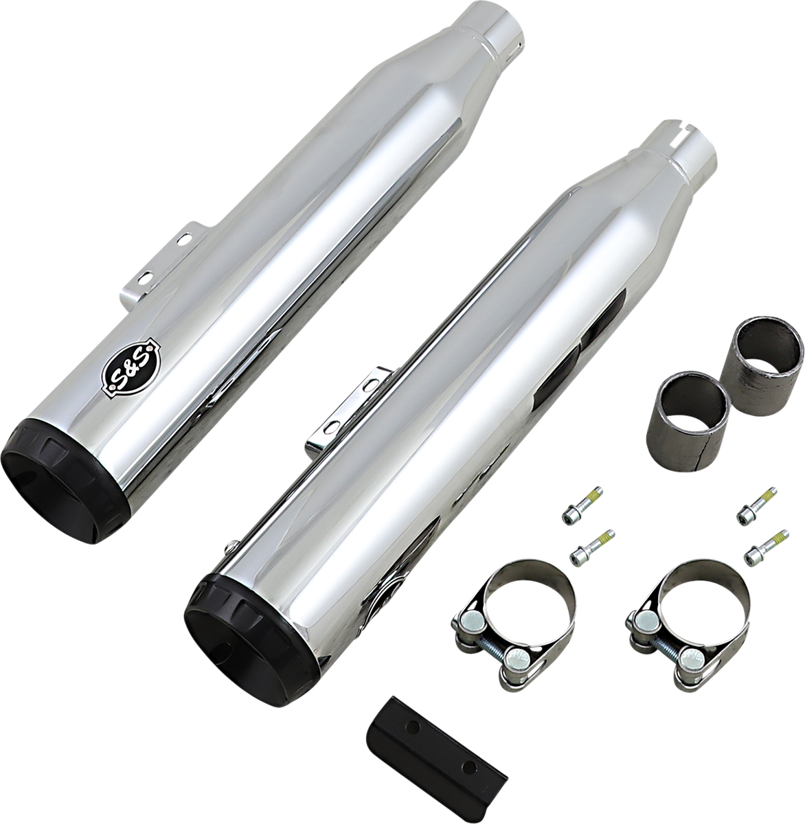 S&S CYCLE Grand National Slip-On Mufflers - 50-State - Chrome - M8 Softail 550-0755B — image 1