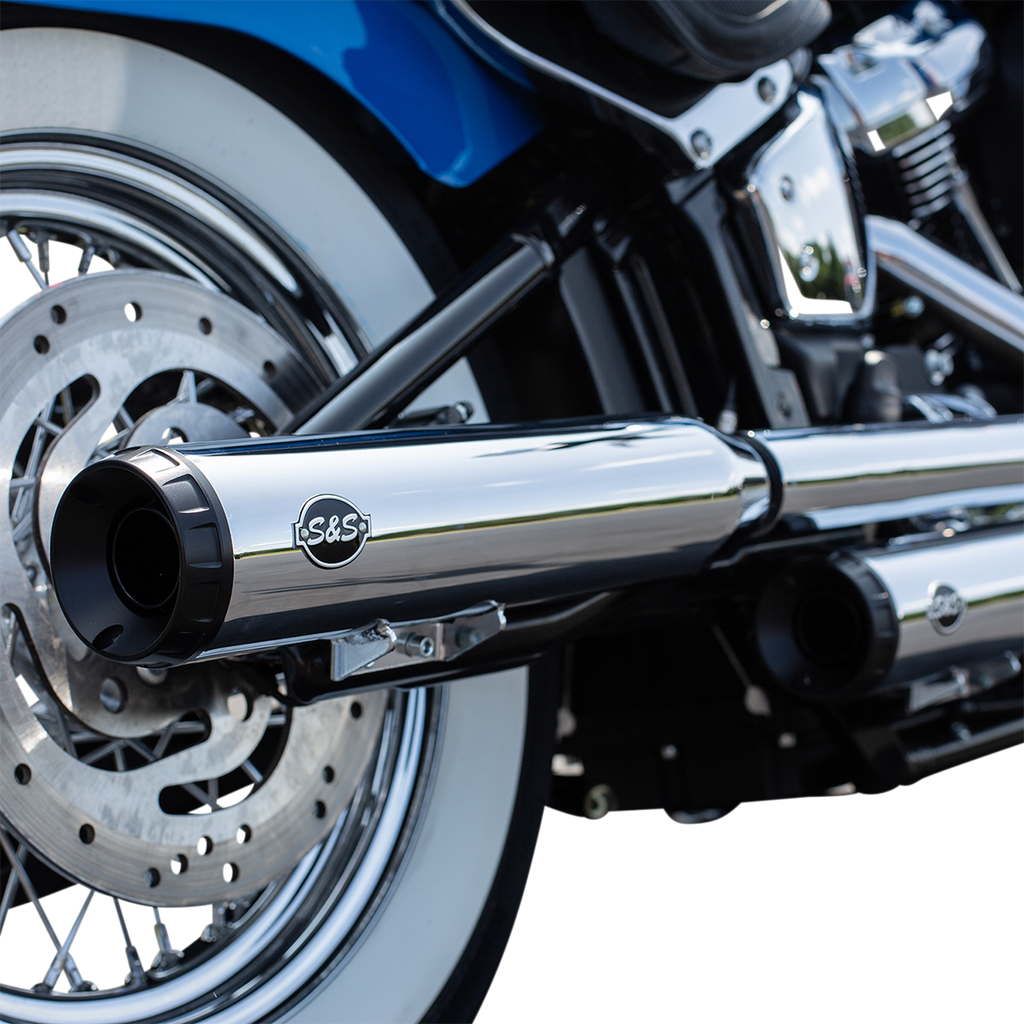 S&S CYCLE Grand National Slip-On Mufflers - 50-State - Chrome - FLHC/FLDE 550-0757B — image 1
