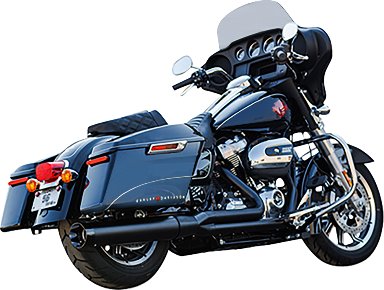 S&S CYCLE 2-into-1 Sidewinder Exhaust System - 50-State - Black - M8 Touring 550-0759 — image 1