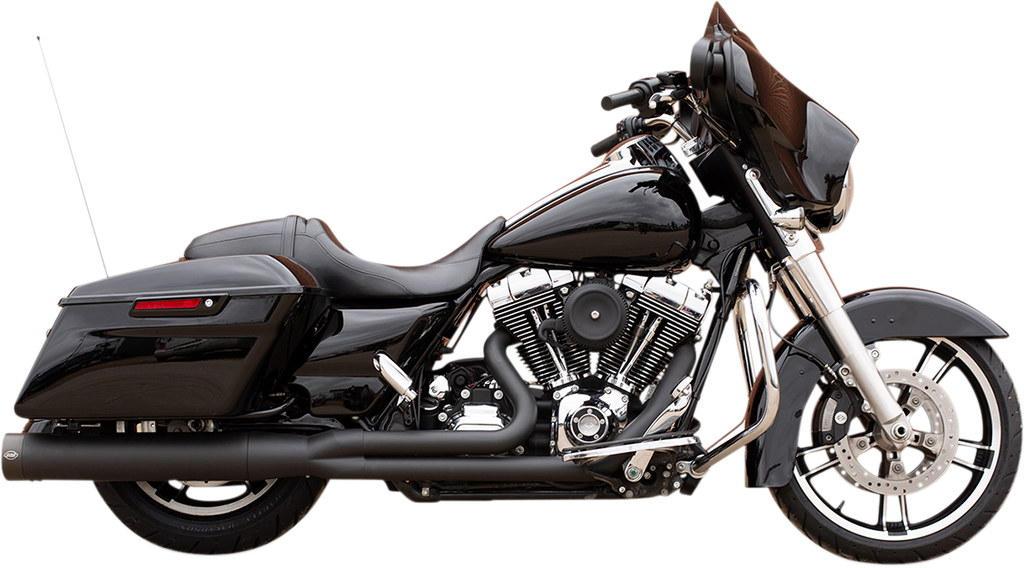 S&S CYCLE 2-into-1 Sidewinder® Exhaust System - '95-'16 FL - Black Ceramic 550-0777 — image 1