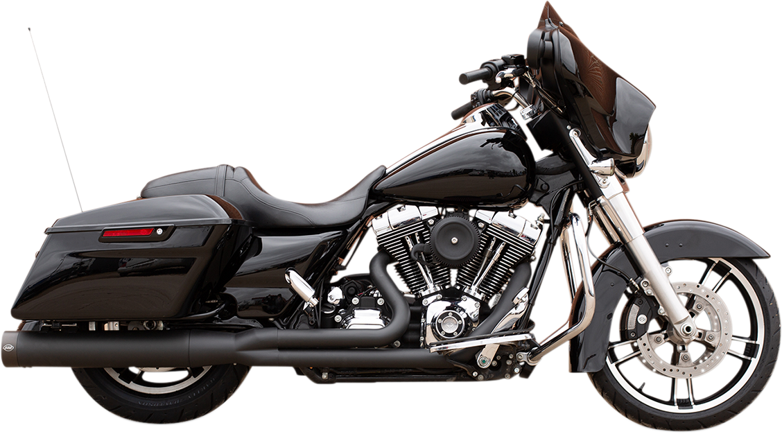S&S CYCLE 2-into-1 Sidewinder® Exhaust System - '95-'16 FL - Black Ceramic 550-0777 — image 1