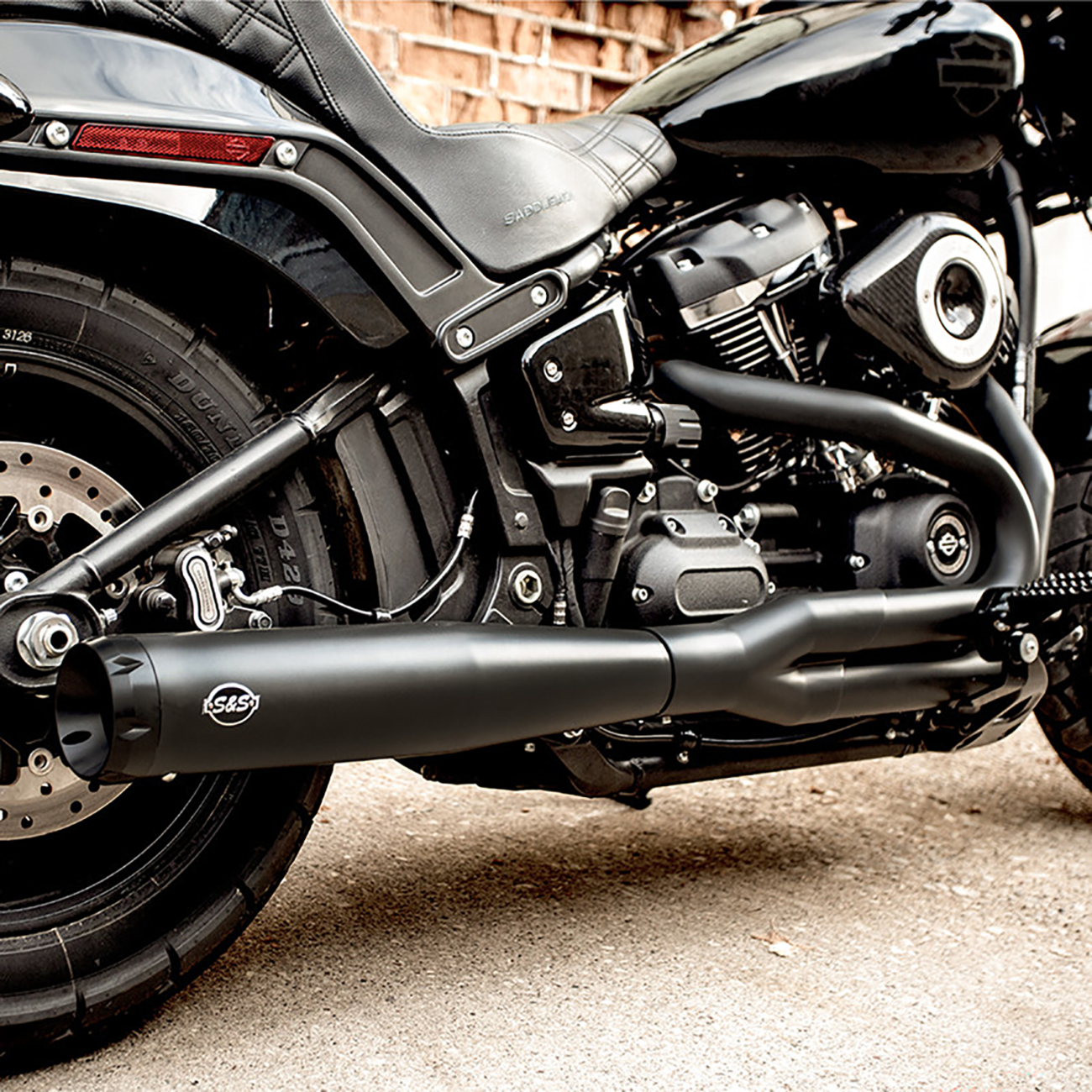 S&S CYCLE 2-into-1 Exhaust System - Black 550-0789 — image 2