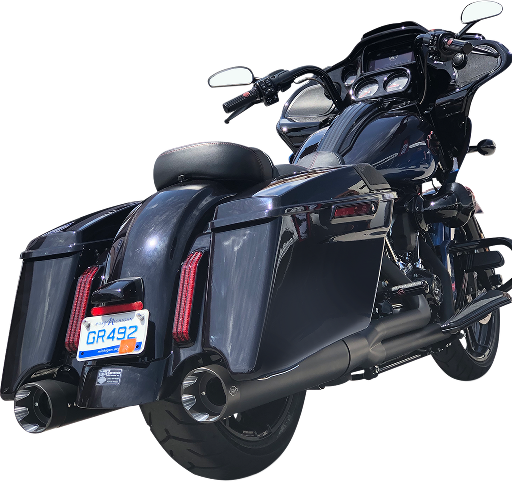 S&S CYCLE Shadow Muffler Kit - Black - '99-'08 FL 550-0830 — image 1