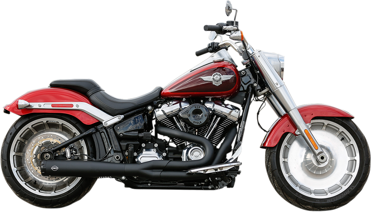 S&S CYCLE 2:1 50 State Exhaust for M8 Softail - Black 550-0846B — image 1