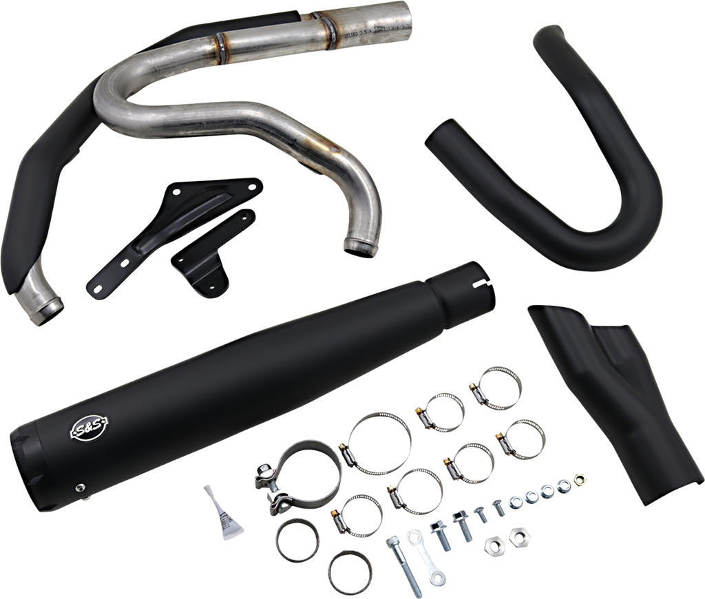 S&S CYCLE 2:1 Exhaust for M8 Softail - Black 550-0857 — image 1