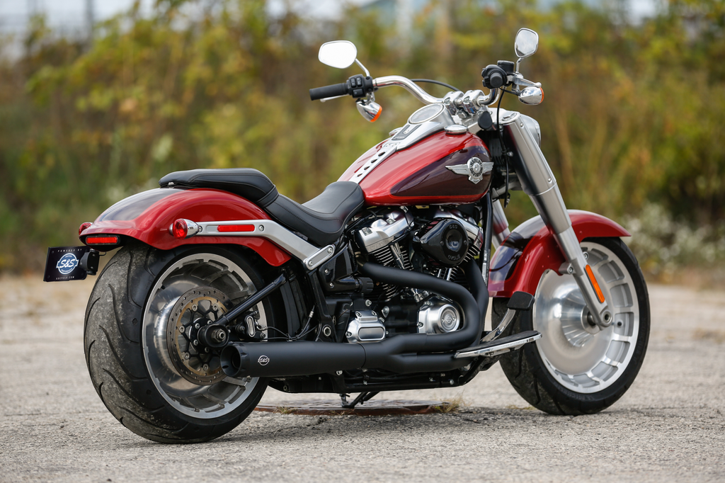 S&S CYCLE 2:1 Exhaust for M8 Softail - Black 550-0857 — image 2