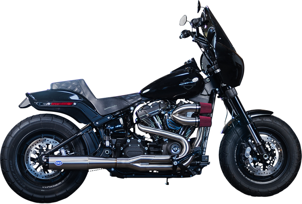 S&S CYCLE 2-into-1 Superstreet Exhaust System - 50 State - M8 Softail - Stainless Steel 550-0996B — image 1