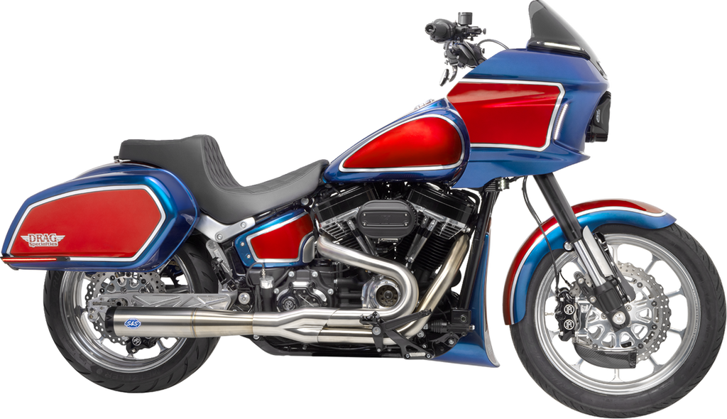 S&S CYCLE 2-into-1 Superstreet Exhaust System - 50 State - M8 Softail - Stainless Steel 550-0996B — image 6