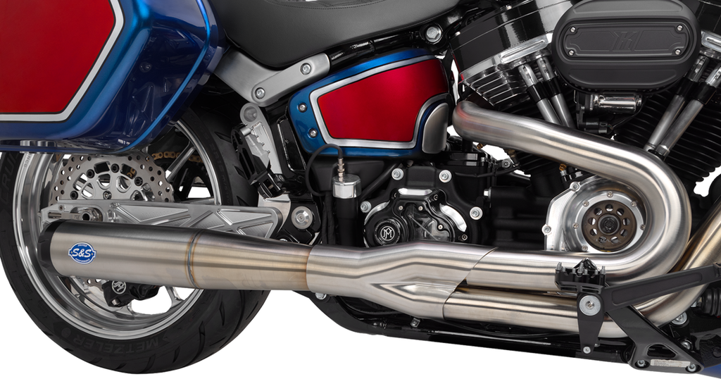 S&S CYCLE 2-into-1 Superstreet Exhaust System - 50 State - M8 Softail - Stainless Steel 550-0996B — image 7
