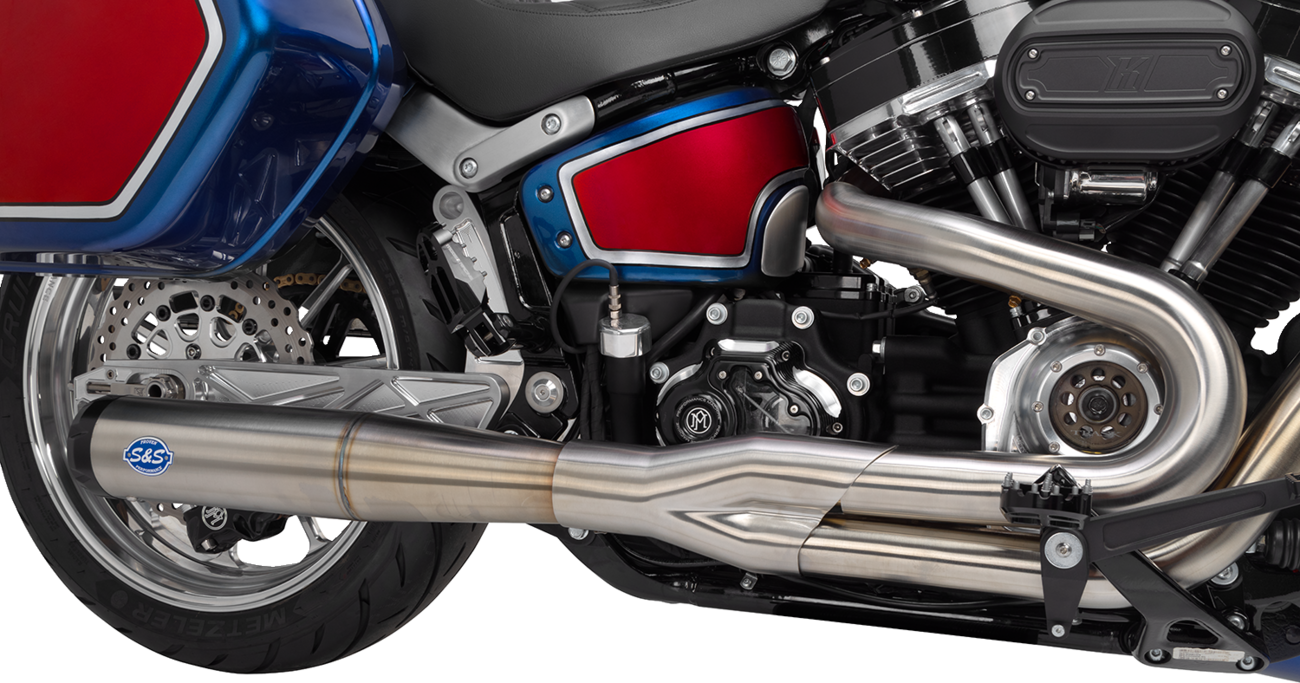 S&S CYCLE 2-into-1 Superstreet Exhaust System - 50 State - M8 Softail - Stainless Steel 550-0996B — image 7