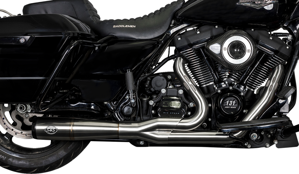 S&S CYCLE 2-into-1 Diamondback Exhaust System - Stainless Steel - Race Only 550-1000 — image 1