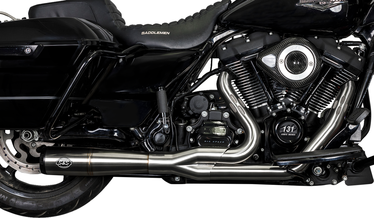S&S CYCLE 2-into-1 Diamondback Exhaust System - Stainless Steel - Race Only 550-1000 — image 1