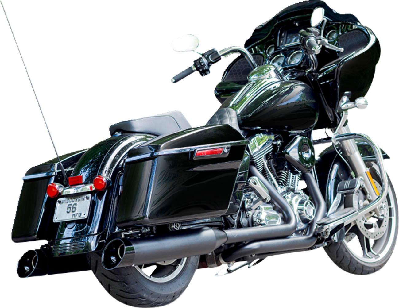 S&S CYCLE 4-1/2" Black MK45 Cutlass Performance Mufflers 550-1016 — image 1