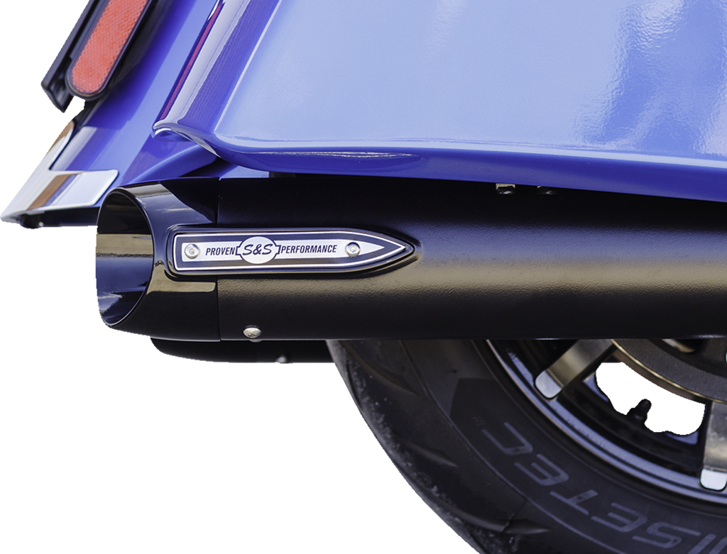 S&S CYCLE 4" Broadhead Slip-On Mufflers - Slash Cut - Black 550-1075 — image 10