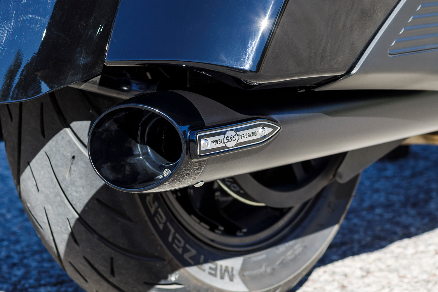 S&S CYCLE 4" Broadhead Slip-On Mufflers - Slash Cut - Black 550-1075 — image 16