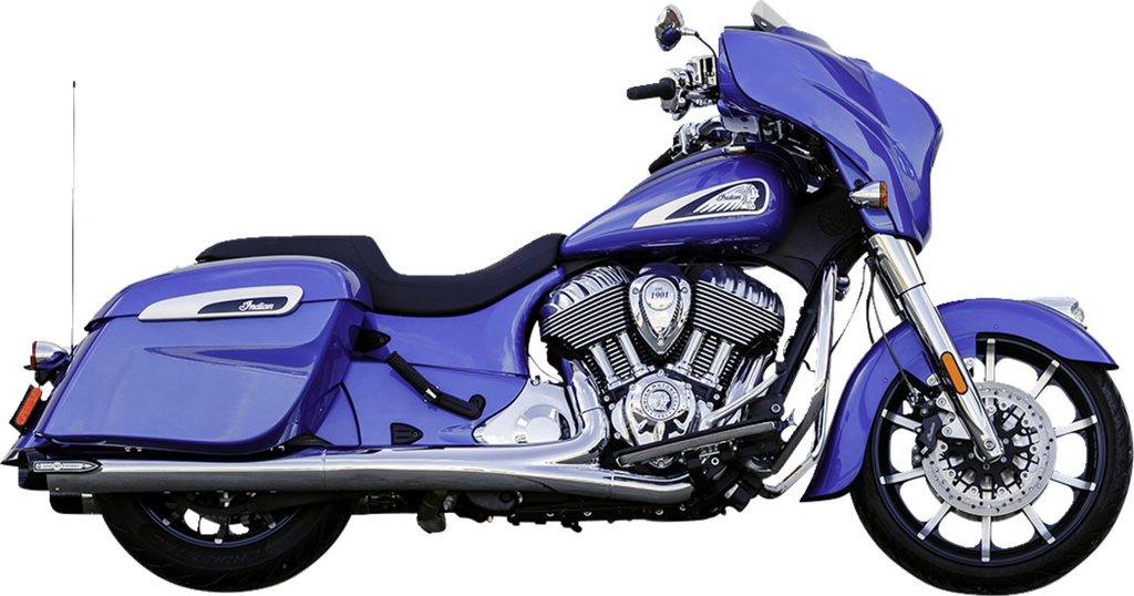 S&S CYCLE 4" Broadhead Slip-On Mufflers - Slash Cut - Chrome 550-1076 — image 1