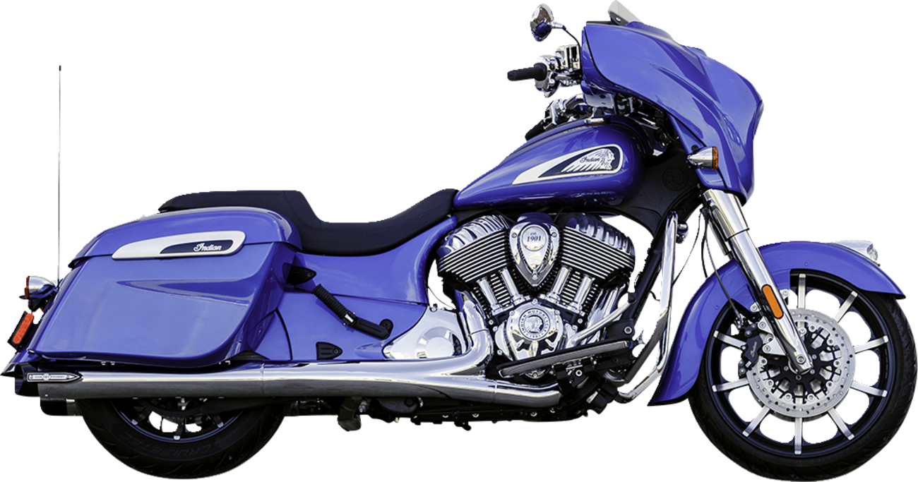 S&S CYCLE 4" Broadhead Slip-On Mufflers - Slash Cut - Chrome 550-1076 — image 1