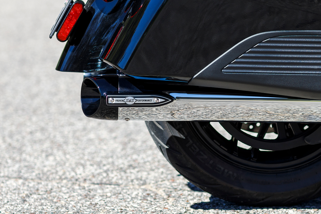 S&S CYCLE 4" Broadhead Slip-On Mufflers - Slash Cut - Chrome 550-1076 — image 2