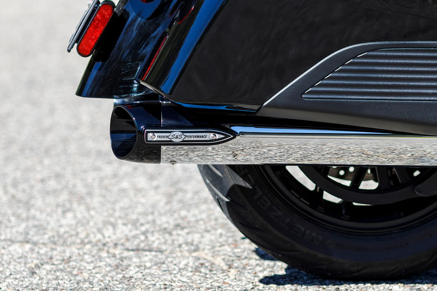 S&S CYCLE 4" Broadhead Slip-On Mufflers - Slash Cut - Chrome 550-1076 — image 2