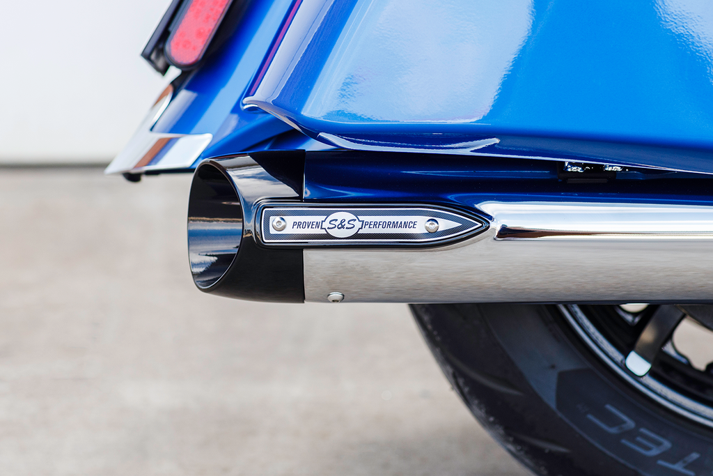 S&S CYCLE 4" Broadhead Slip-On Mufflers - Slash Cut - Chrome 550-1076 — image 5