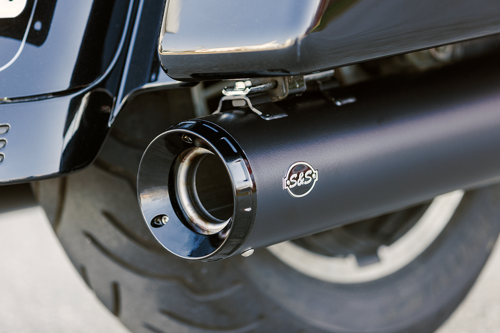 S&S CYCLE 4-1/2" GNX Slip-On Mufflers - Guardian Black 550-1078 — image 4