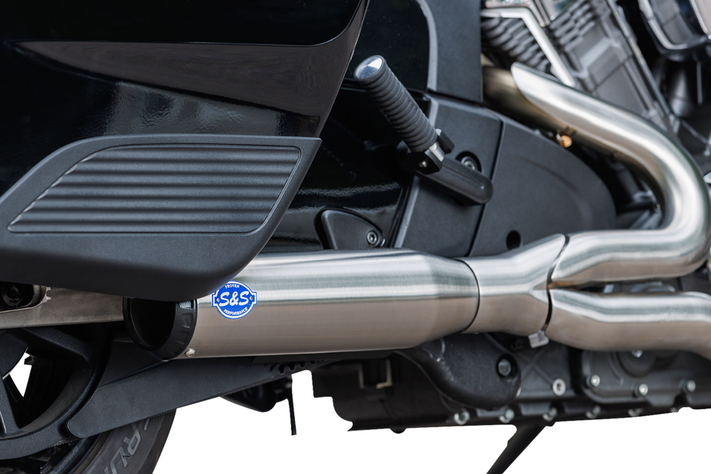 S&S CYCLE 2-into-1 Qualifier Exhaust System - Race Only - Brushed - Stainless Steel 550-1082 — image 3