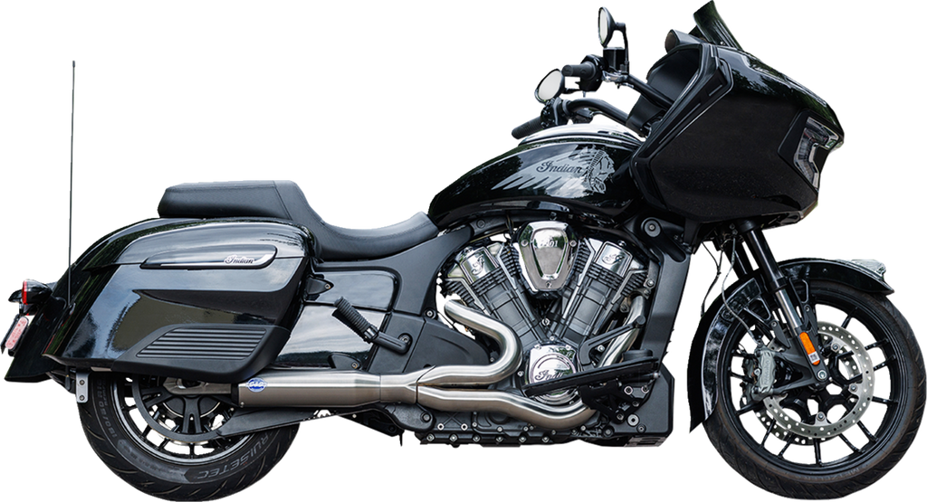 S&S CYCLE 2-into-1 Qualifier Exhaust System - 50-State - Brushed - Stainless Steel 550-1083 — image 1